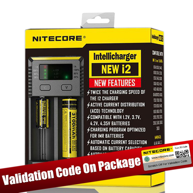 Nitecore D4 D2 New I4 I2 Digicharger LCD Intelligent Circuitry Global Insurance li-ion 18650 14500 16340 26650 Battery Charger. 