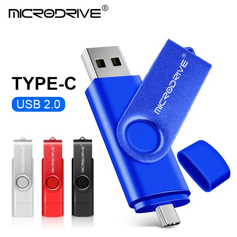 Multifunctional usb type c flash drive 128gb 64gb 32GB 4GB pendrive Pen drive 256gb Type-C 32gb memory stick u-disk 2.0 for PC