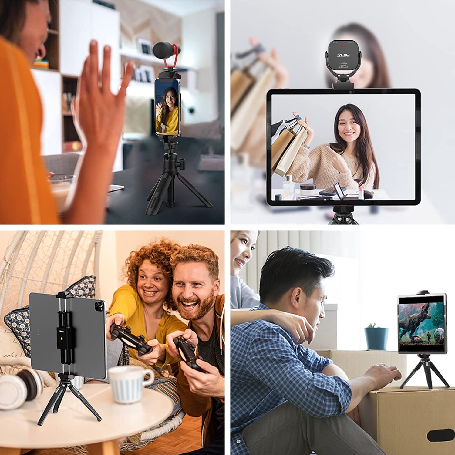 Ulanzi ST-29 Tripod Mount Universal for Tablet and Phone Holder With Cold Shoe Support Horizontal and Vertical Shooting. 