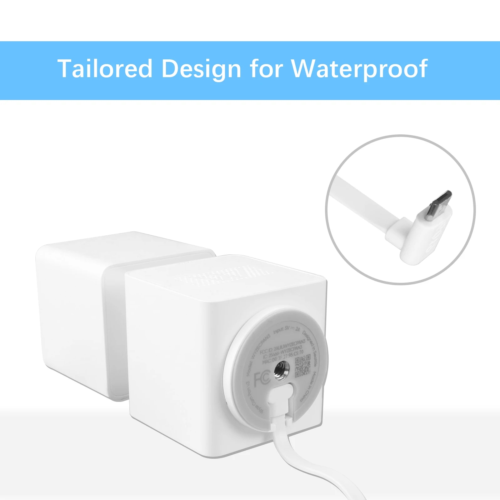 Wyze Cam Pan V3 Camera Cable 30ft/9m Waterproof Charging Cable Power Cord for Wyze Cam Pan V3 Security Camera Accessories. 