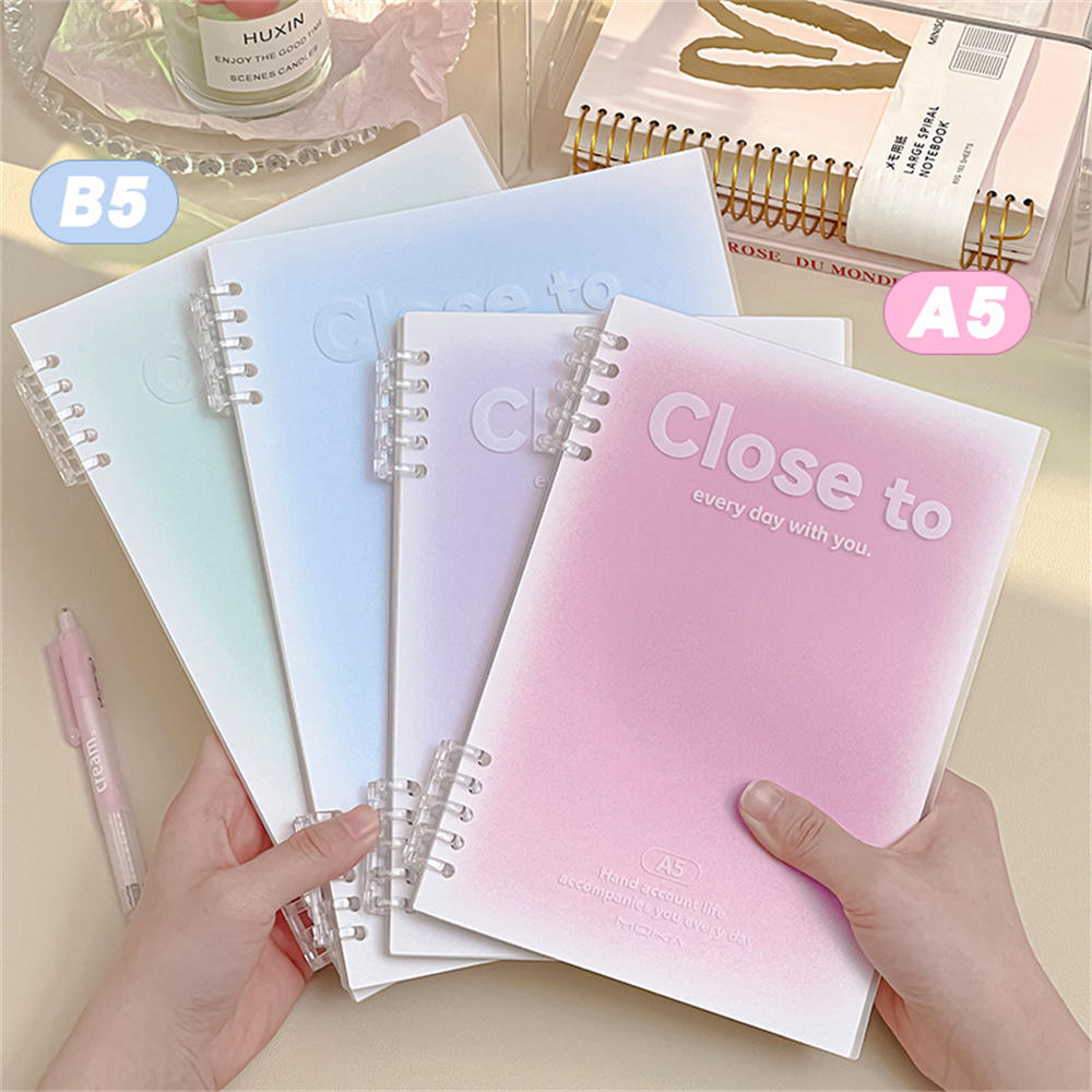 B5 size Loose-Leaf notebook Portable A5 size Binder Binder book 60 sheets Lined pages Lined book for School supplies Office supplies Students Writing -taking. 