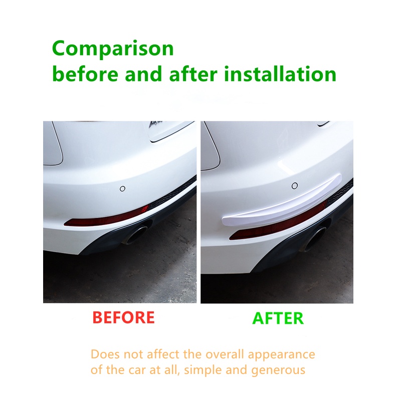 Car Bumper Guard Strip,2Pcs Anti Collision Car Bumper Guard Strip Car Sticker By Edge Guards Trim Molding Protection Strip Scratch Protector Car Crash Bar. 