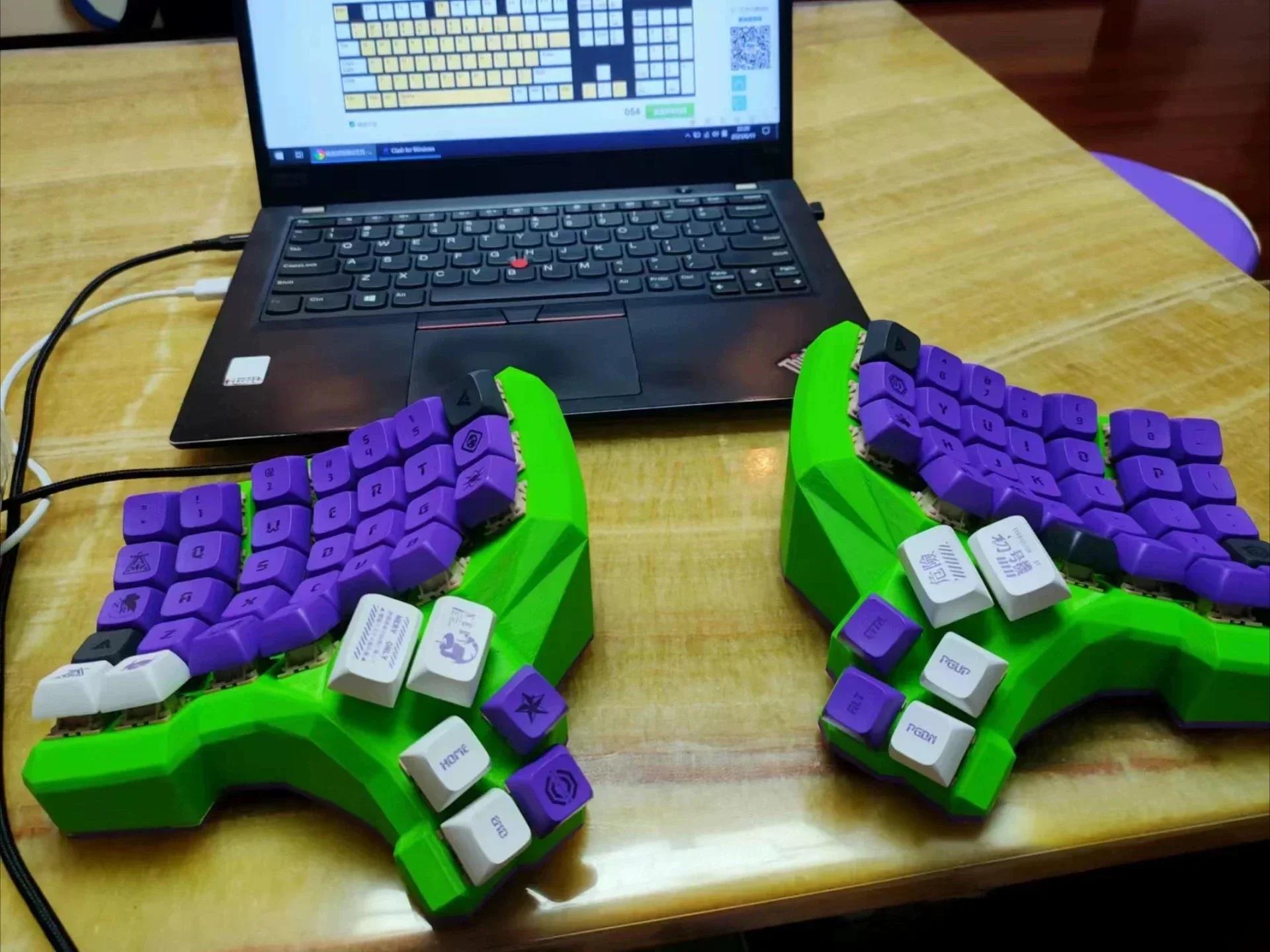 Dactyl Manuform Split Keyboard Kit Custom 4x6/5x6/6x7 2.4g Dongle Wireless Single-mode Hot Swap Split Mechanical Keyboard Kit. 