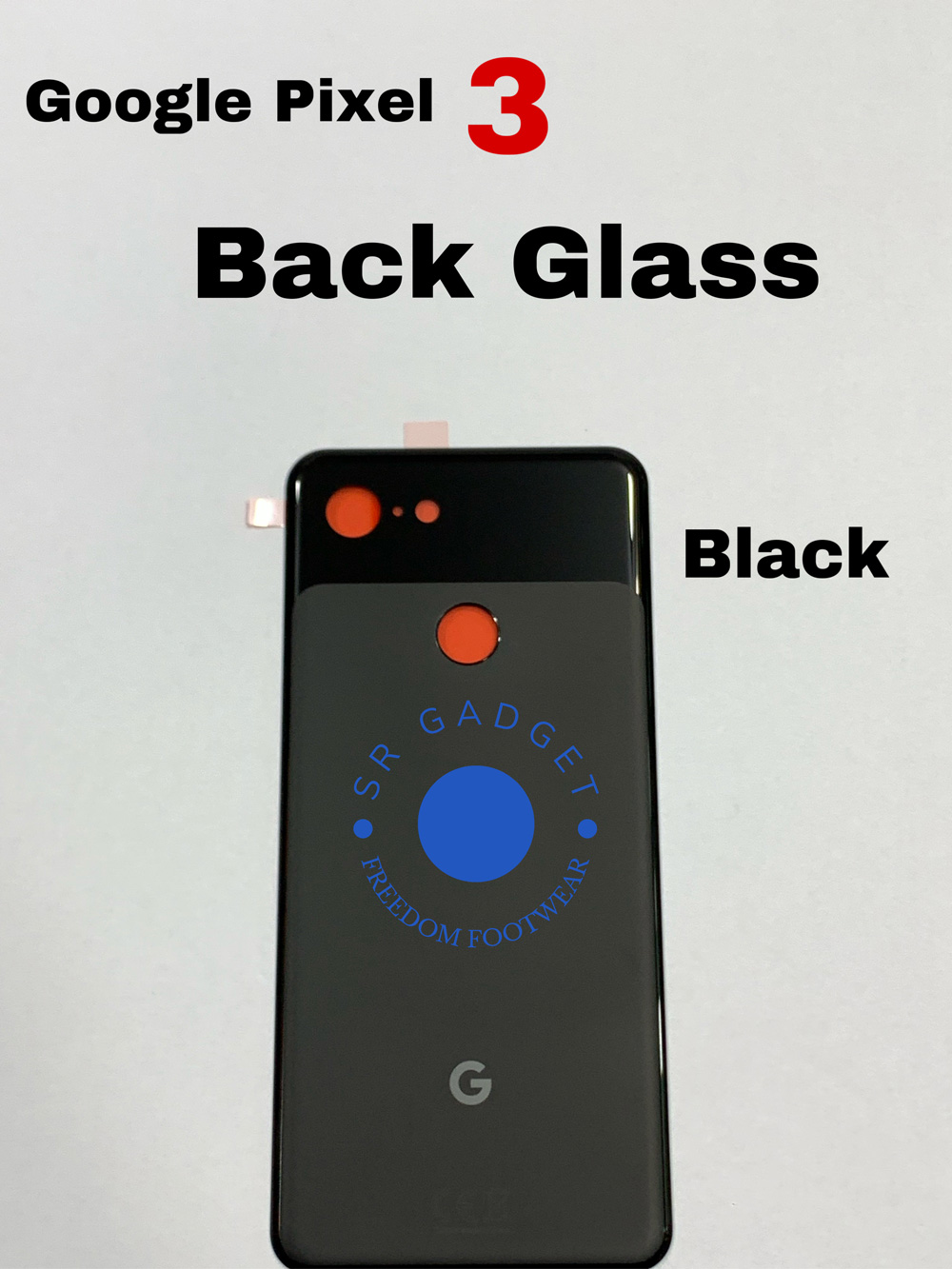 Replacement Backshell Glass Panel for Google Pixel 3 Battery Back Door Housing. 