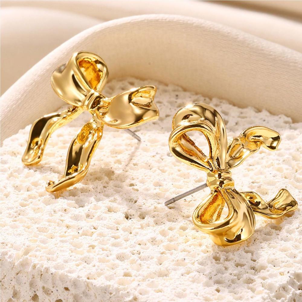 Fashionable Fashion Bow Earrings Eye-catching Cute Trendy Bow