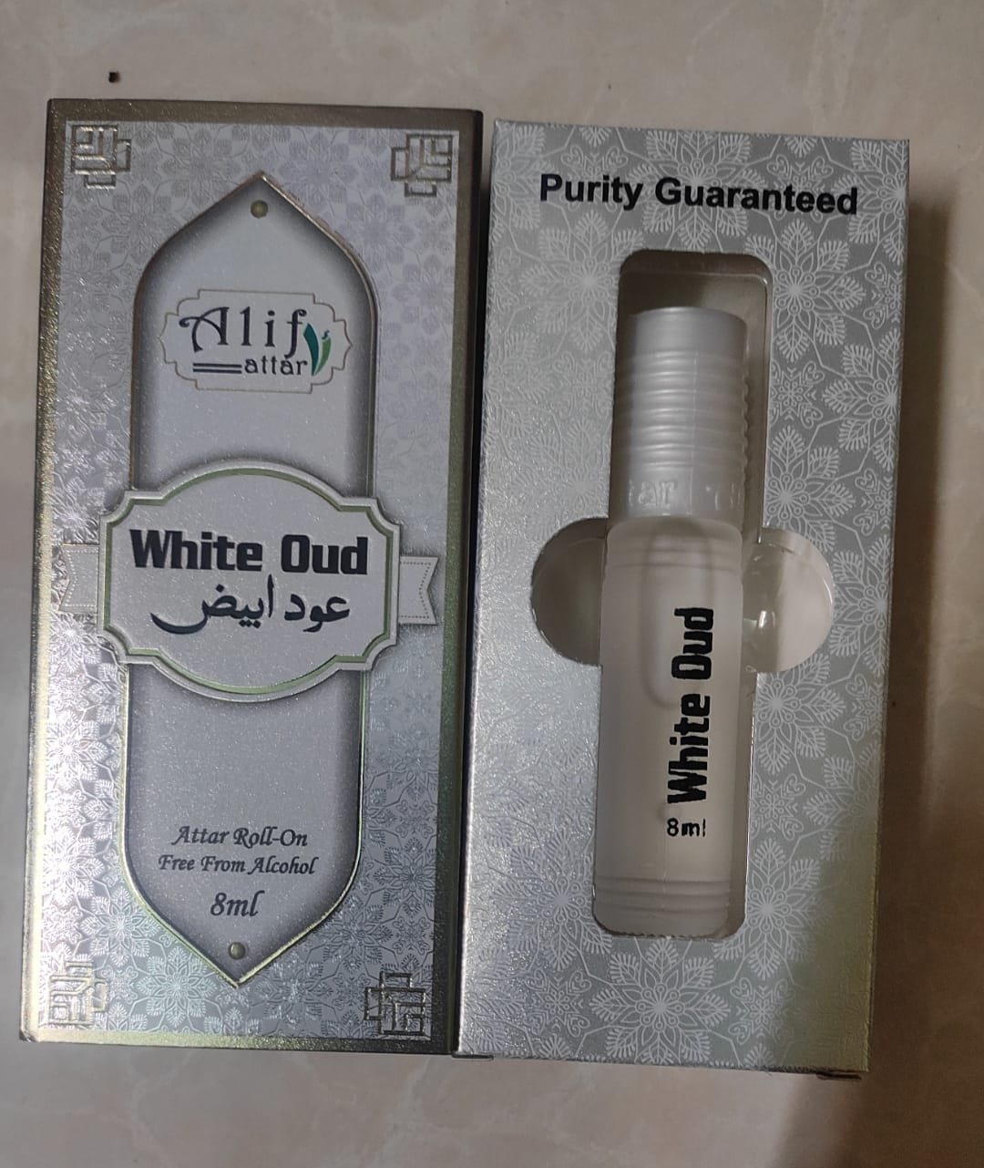 White Oud Attar by Alif 8ml Roll On Long Lasting Fragrance. 