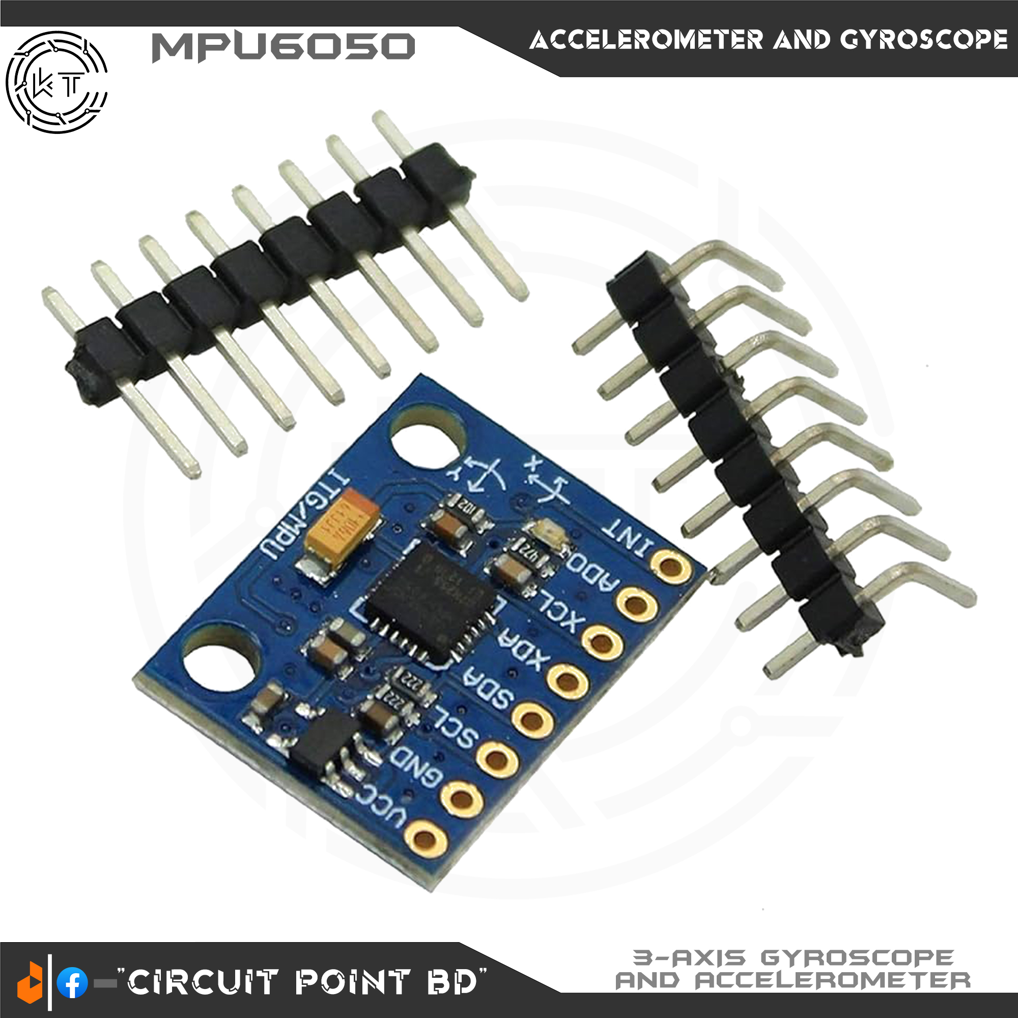 MPU6050 MPU-6050 3 Axis Gyro Sensors + 3 Axis Accelerometer Sensor Module GY521 for Electronics or DIY Project.. 