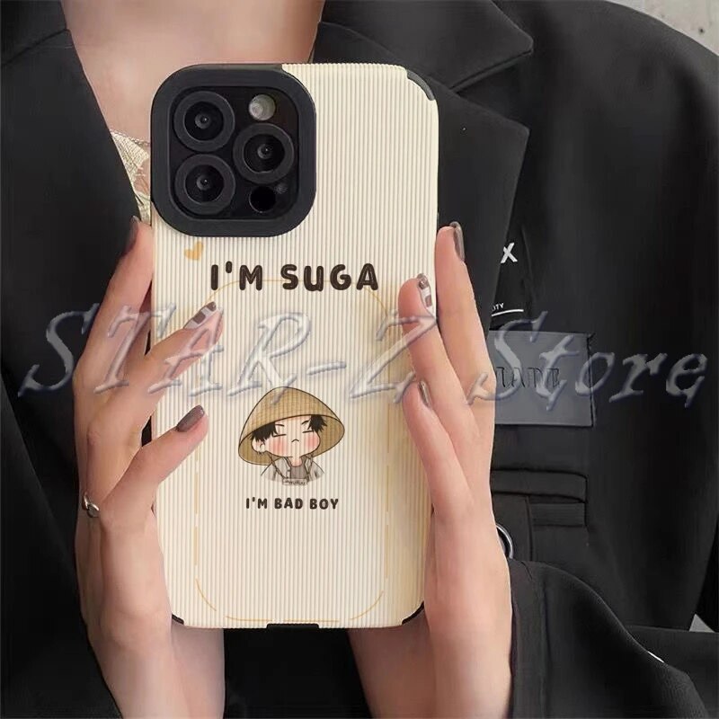 Cute Cartoon Kpop Bad Boy Suga Phone Case for IPhone 15 14 12 11 13 Pro Max 14 Mini 7 8 Plus X XS Max XR D Day Soft Back Cover. 