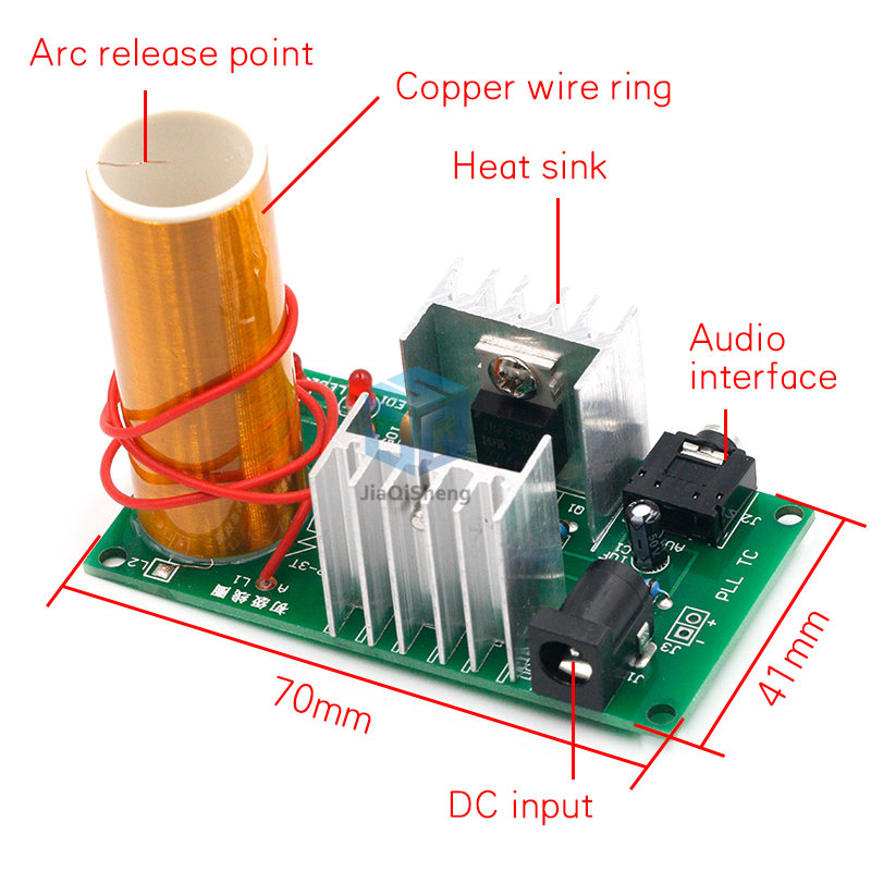 Mini Music Tesla Coil Plasma Speaker Tesla Wireless Transmission Diy Coil Kit Drop Shipping Support 10166. 