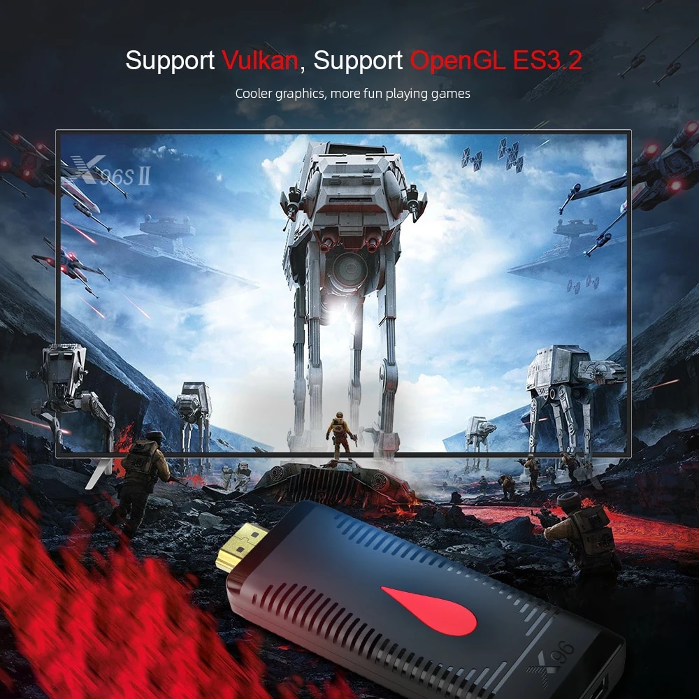 X96 S400 Fire TV Stick Smart TV Box Android 10 Allwinner H313 2.4G Wifi 4K 60fps Mini TV Dongle Receiver Google 3D Media Player. 