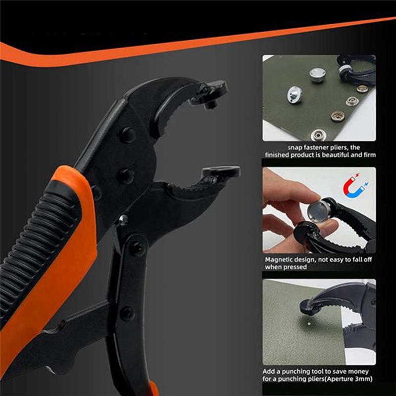 Heavy Duty Snap Fastener Tool,Snap Setter Tool Kit with 30 Sets, for Boat Cover, Snap Button with Portable Bag Durable Black. 