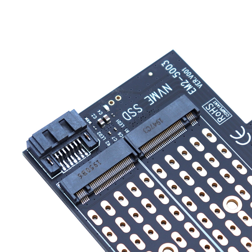 Add On Cards PCIE to M2/M.2 Adapter SATA M.2 SSD PCIE Adapter NVME/M2 PCI E Adapter SSD M2 to SATA PCI-E Card M Key +B Key with wear-resisting property. 