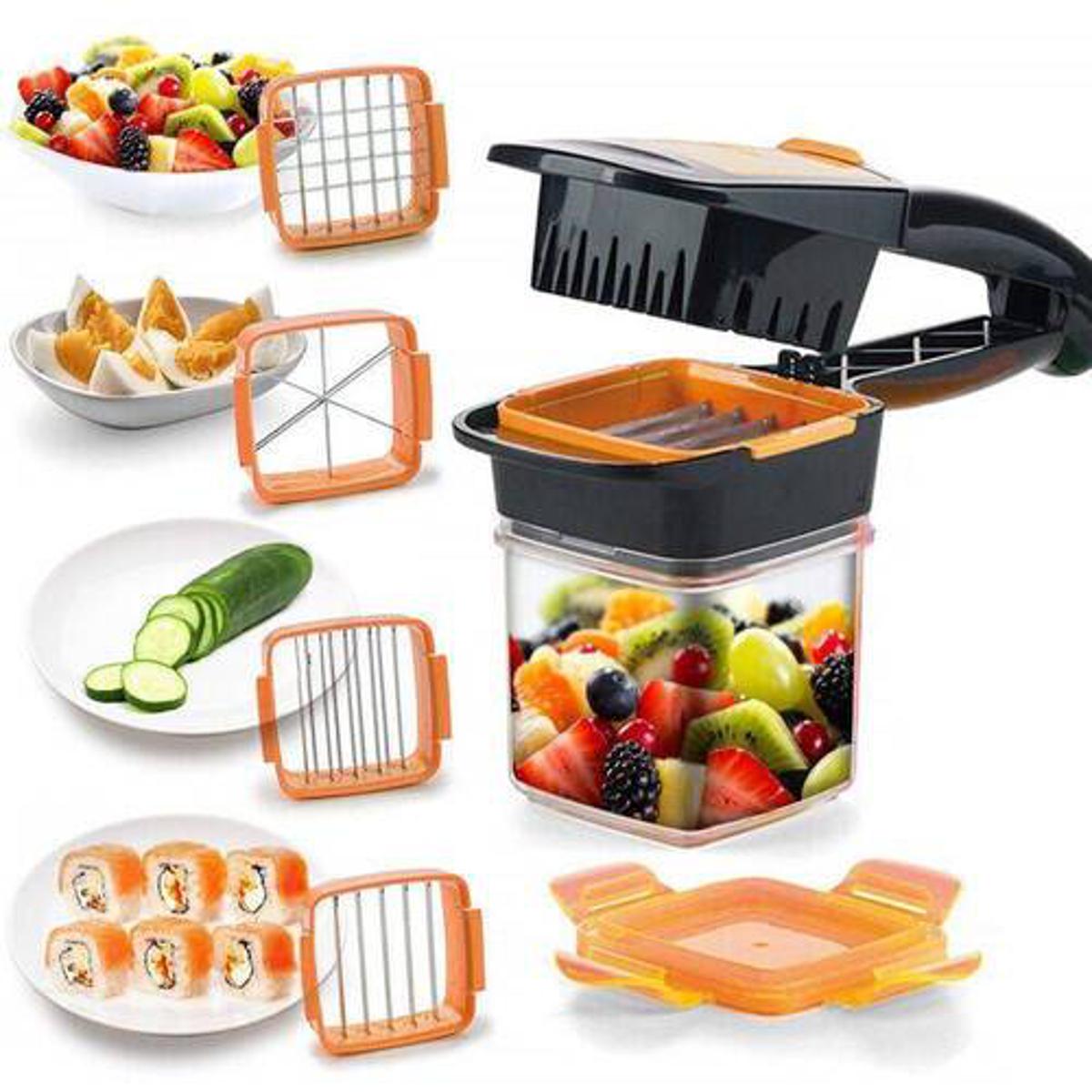 Nicer Dicer Quick 5 In 1 Vegetable Cutter Slicer - Make Meal Preparation Effortless With This 5 In 1 Vegetable Cutter Slicer