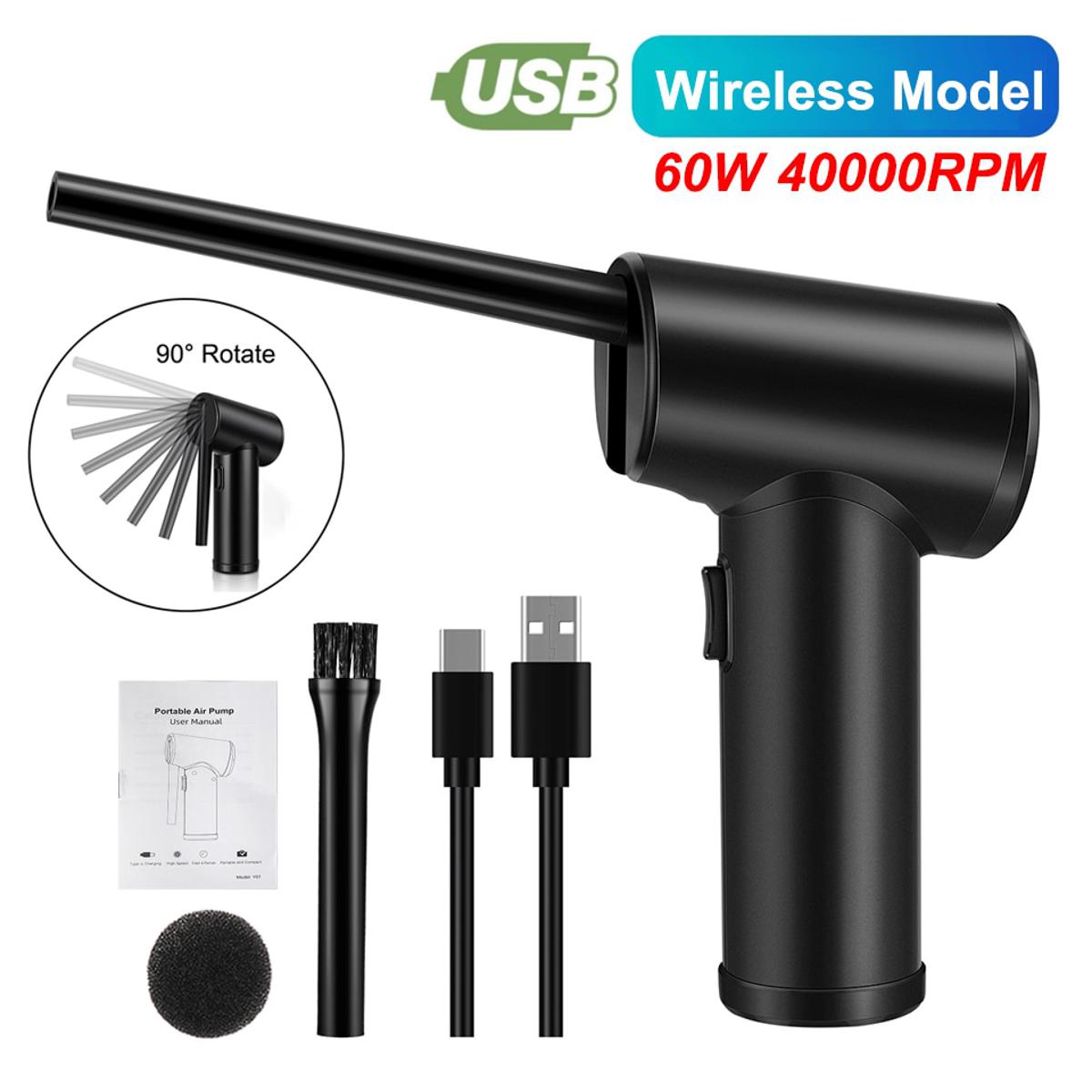 500W Cordless Air Duster Compressed Air Blower Vacuum Cleaner For Computer  Keyboard Electronics Cleaning For Car Sofa Pet-Wireless Model