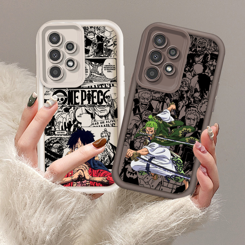 Anime Luxury Ones Piece For Samsung A73 A71 A54 A53 A52 A51 A33 A32 A21S A14 A13 A12 A03 A04 A05 5G Eye Ladder Soft Phone Case