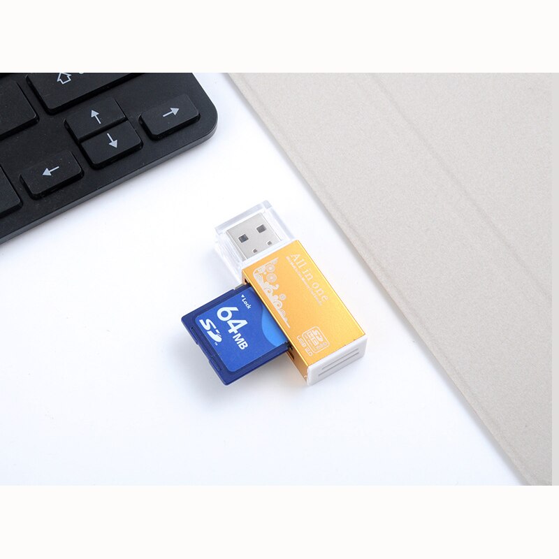 5 piece /bag Smart All in one card reader Multi in 1 card reader SD/SDHC,MMC/RS MMC,MS/MS PRO/MS DUO,M2 card reader Wholesale TF. 