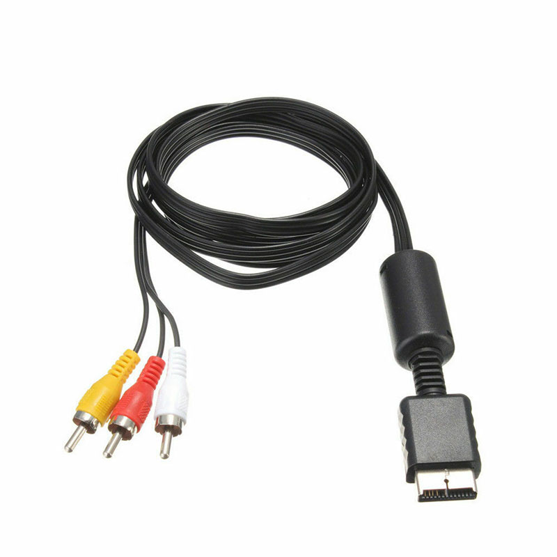 Multi Out AV Cord Video/Audio Cable 3 RCA Flat For Playstation PS PS2 PS3. 