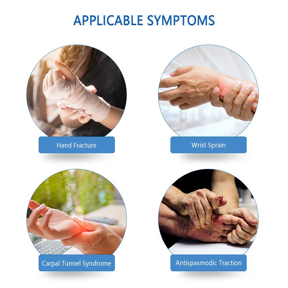 Soft Functional Resting Hand Splint for Flexion Contractures - Stroke Hand Brace (Large, Right). 