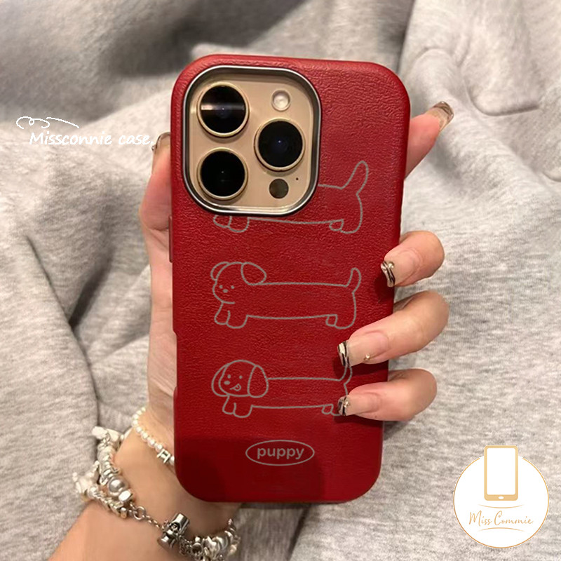 Luxury Lanyard Case for Realme Note 60 50 C63 C67 C15 C65 C35 C61 C11 C25 C21 C3 C30 C51 C53 C20 C21Y C55 C17 C31 C25Y 5 11 5i 5s 7i 12 6i Narzo 50 20 Cute Puppy Dachshund Dog Case. 