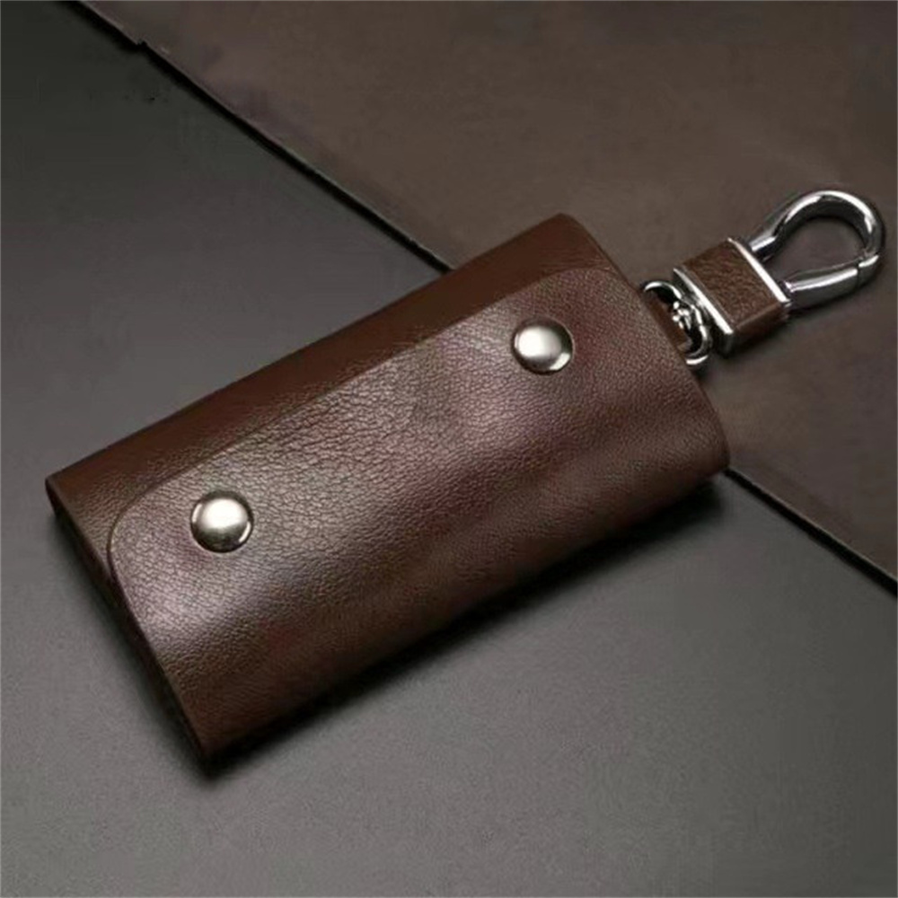 Zippered Closure Key Wallet Luxury Leather Compact Size Keychain Case Multi-Slot Key Holder for Car Keys Home Management. 