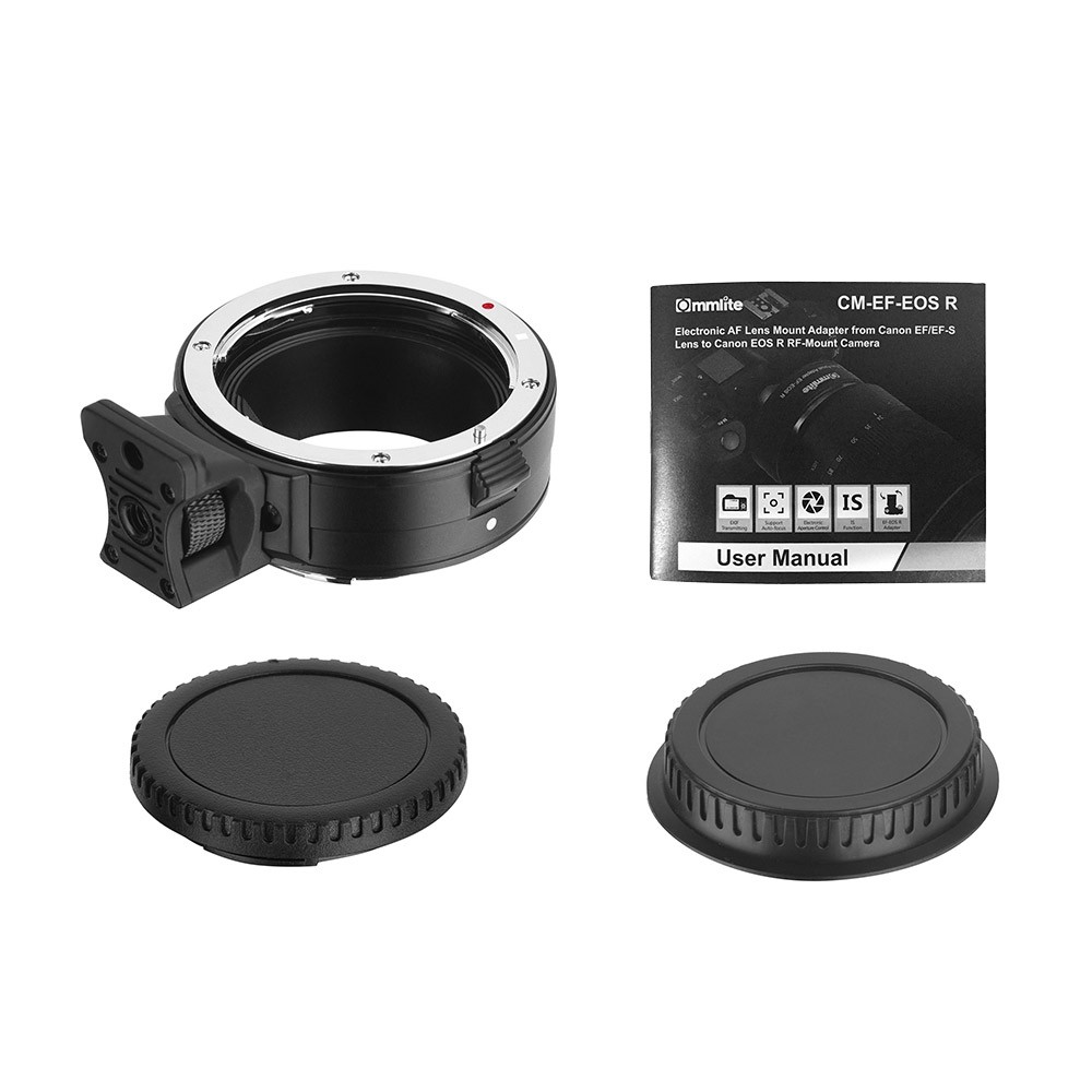 Commlite CM-EF-EOS R Lens Mount Adapter Electronic Auto Focus Mount Adapter with IS Function Aperture Control for Canon EF/EF Lens to Fit for Canon EOS R RF ount Full Frame Camera. 