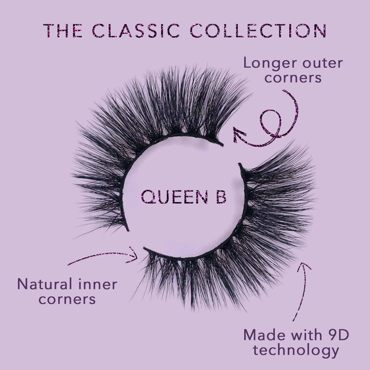 TIS Queen B Eyelashes from Classic collection - Premium quality Eye lashes-1 pair lash in each box - By Canadian Brand This is She. 