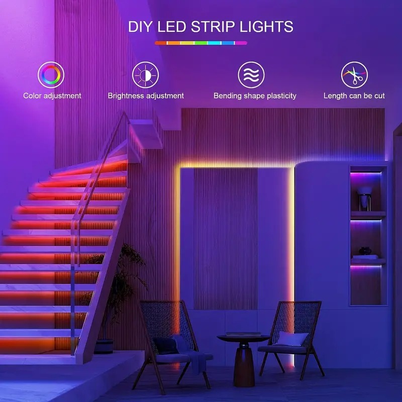 Best RBG Lights 3 Meter LED Light Strip RGB 5050 Color Changing LED Light  Super Bright Flexible Light Strip with 24keys Remote/Bluetooth App Control for Home Decor Room Decor Party Decoration TV Lighting Bedroom lighting Wall Lighting. 