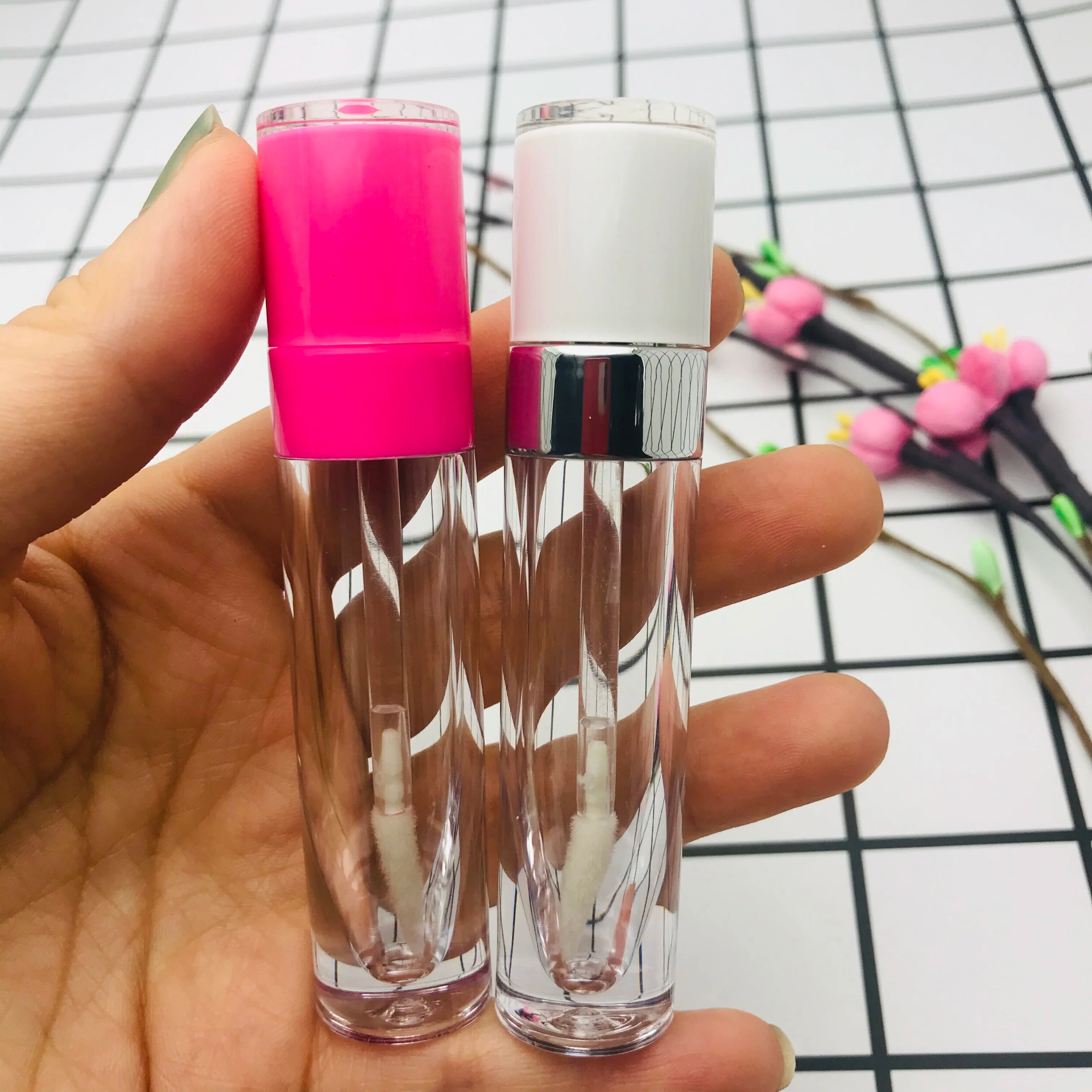 5/10/30/50pc 5ml Empty Lip Gloss Tubes Baby Pik Cap AS Lipgloss Containers Eyeliner Packaging Bottle Lipstick Makeup Wholesale. 
