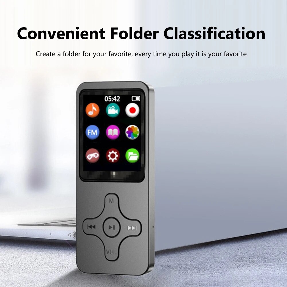 HiFi Mp4 Video Player with E-book/Recorder Bluetooth-compatible 5.0 Sports Walkman Multifunctional Video Walkman Support for OTG. 