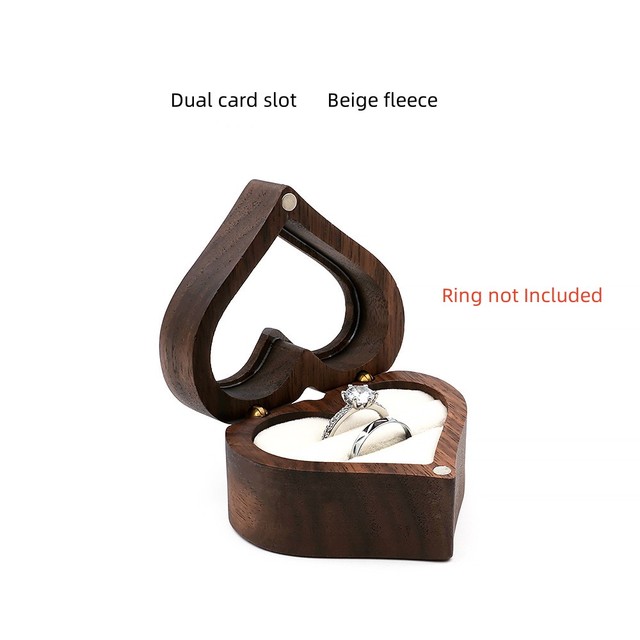 High-End Jewelry Box Storage Wooden Portable Small And Exquisite Wedding Solid Wood Small Necklace Earrings Ring Storage Box