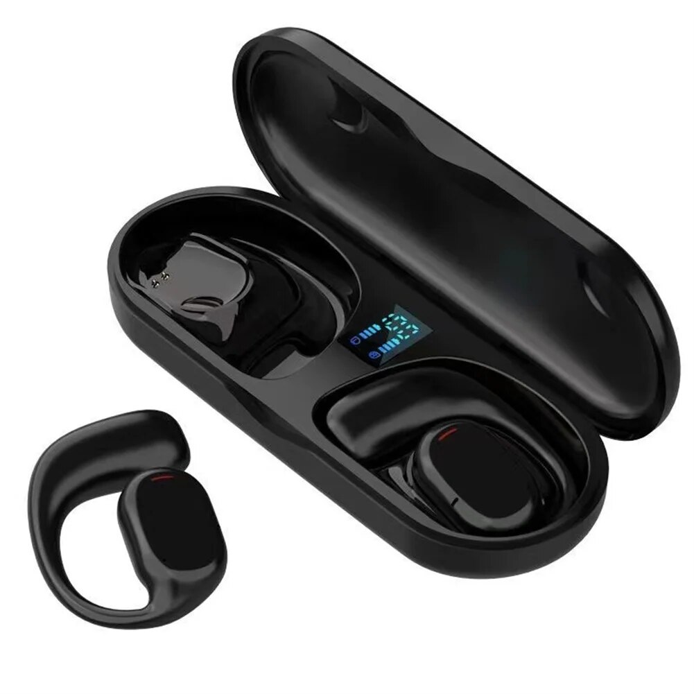 JS270 Wireless Headphones Bone Conduction Waterproof Open Ear Hanging Earbuds Noise Canceling Stereo Bluetooth 5.3 Earphone. 