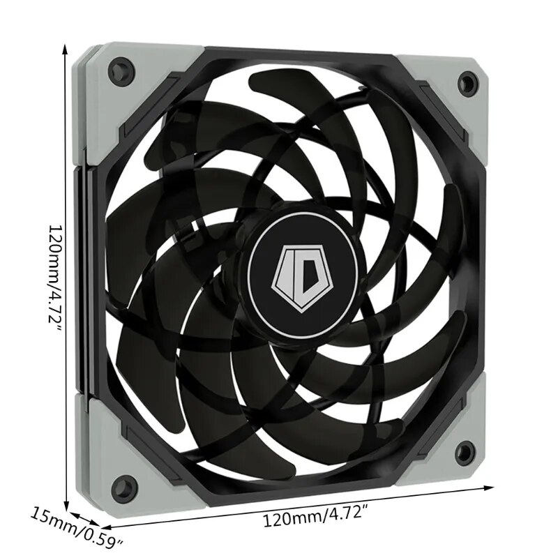 12015XT 120mm PWM PC Case Fan Ultra Slim Quiet Computer CPU Water Cooler Fan. 