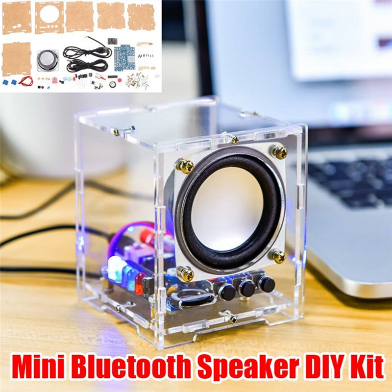-009 Bluetooth Speaker Mini Spaker Unit Electronic Component DIY Kit Wireless Wired 5V DC Powered and Acrylic Shell Easy to Use. 