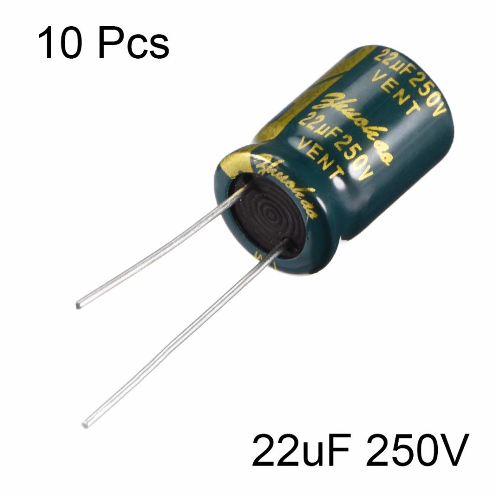 5Pcs- RADIAL 22uF 250V Electrolytic Capacitors 22uF 250V Radial Polarized Aluminum Electrolytic Capacitor THT Electrolytic Radial Capacitors Electronics Circuitry & Parts. 