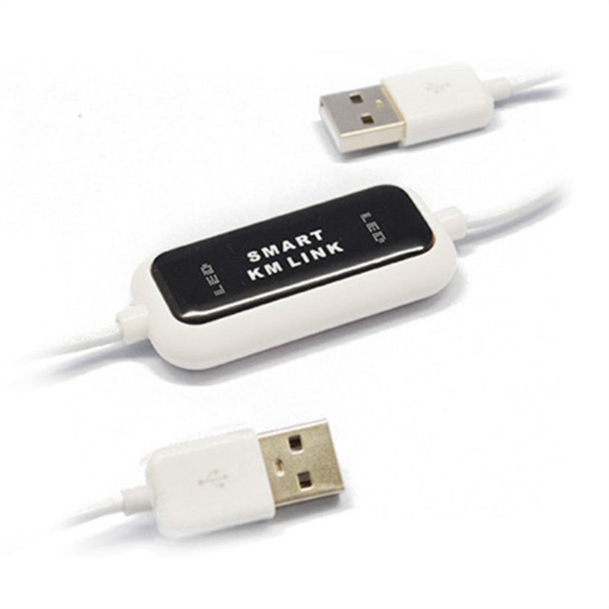 USB 2.0 KM Link PC to PC Keyboard Mouse Share Sync Data Link USB Extension Cable Data File Transfer USB Switch