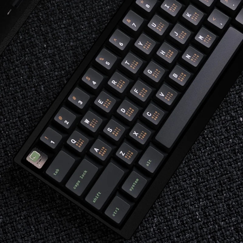 qpbt Terminal Keycaps Cherry Profile PBT Dye Sublimation Mechanical Keyboard Keycap For MX Switch ISO Enter 61/64/75/84/87/980. 