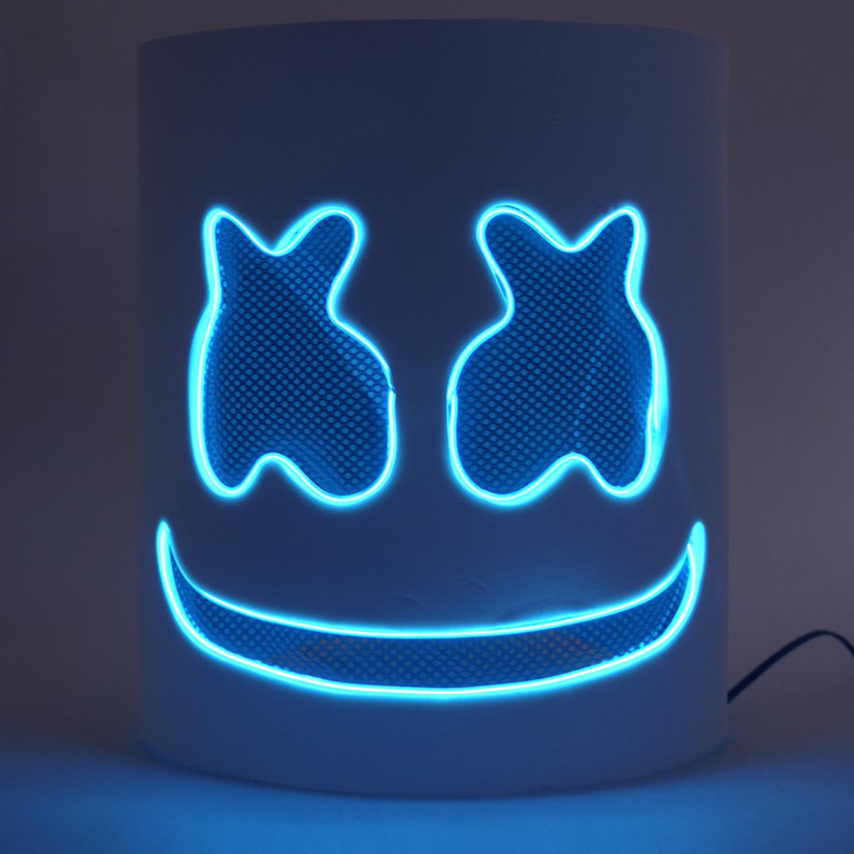 Christmas LED Mask Full Head Music Marshmallow Helmet Cosplay