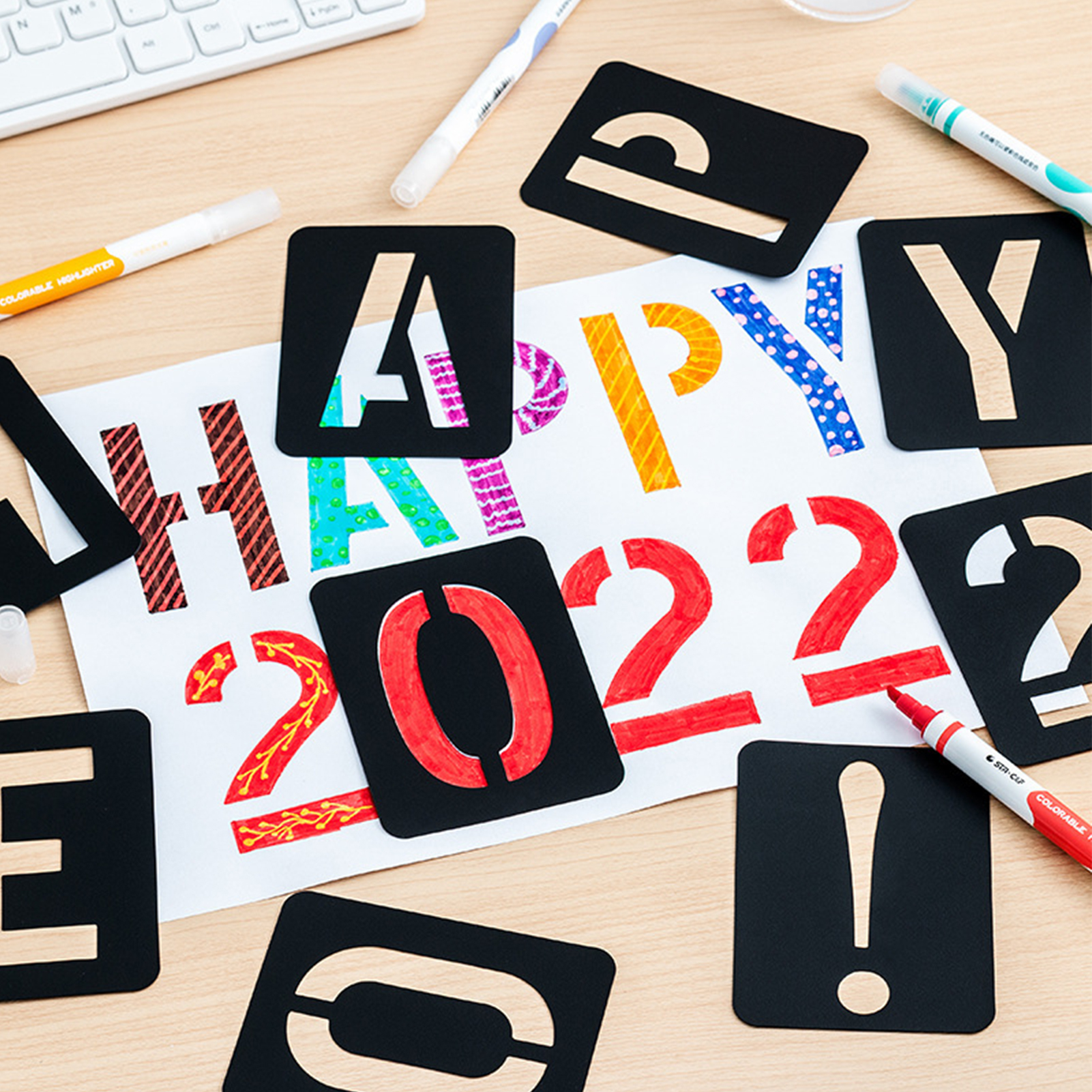 6 Inch Alphabet Letter Stencils For Painting - 70 Pack Letter And Number Stencil Templates With Signs For Painting On Wood Reusable Numbers And Letters Stencils For Chalkboard Wood Signs And Wall Art - View #9