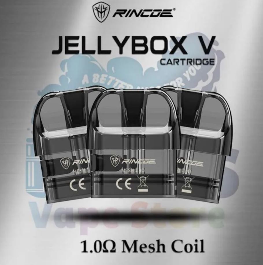JELLYBOX V2 And V3  POD CARTRIDGE 0.8 MESH COIL / 1.0 MESH COIL. 