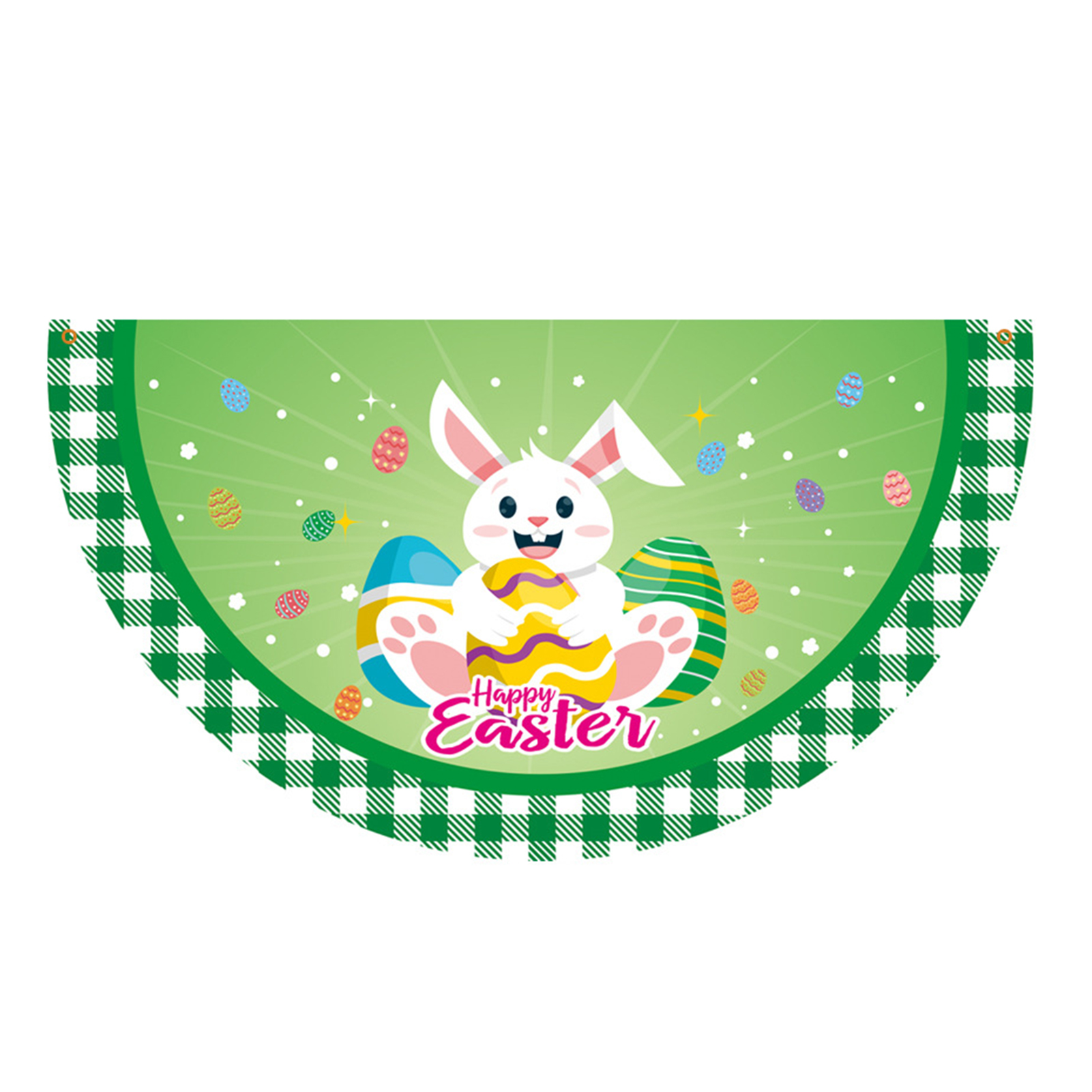 Fan-shaped Banner Vivid Eye-catching Soft Flexible Semicircle Flag Bunting. 