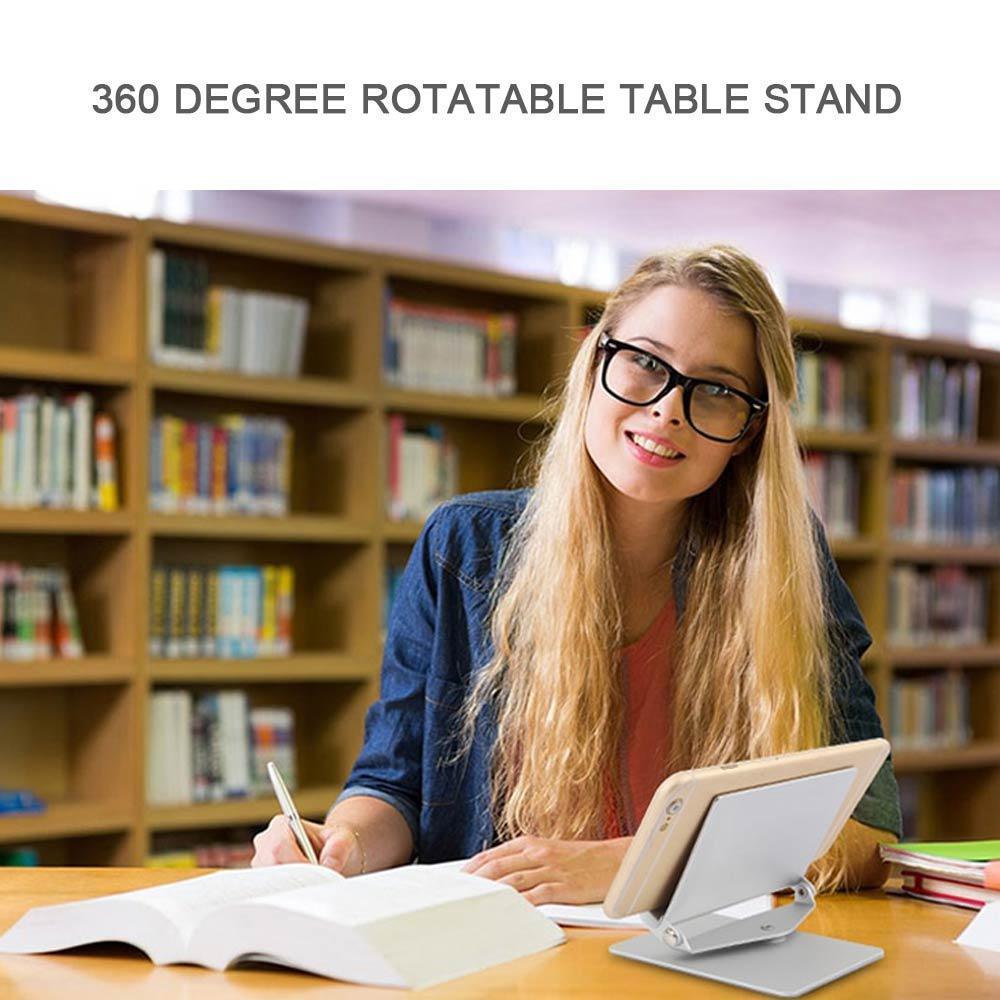 Aluminum Tablet Stand, Adjustable IPad Docks Holder, Universal 360?Rotatable Foldable Multi Angle Mini Portable Stand Compatible with IPad, IPhone. 