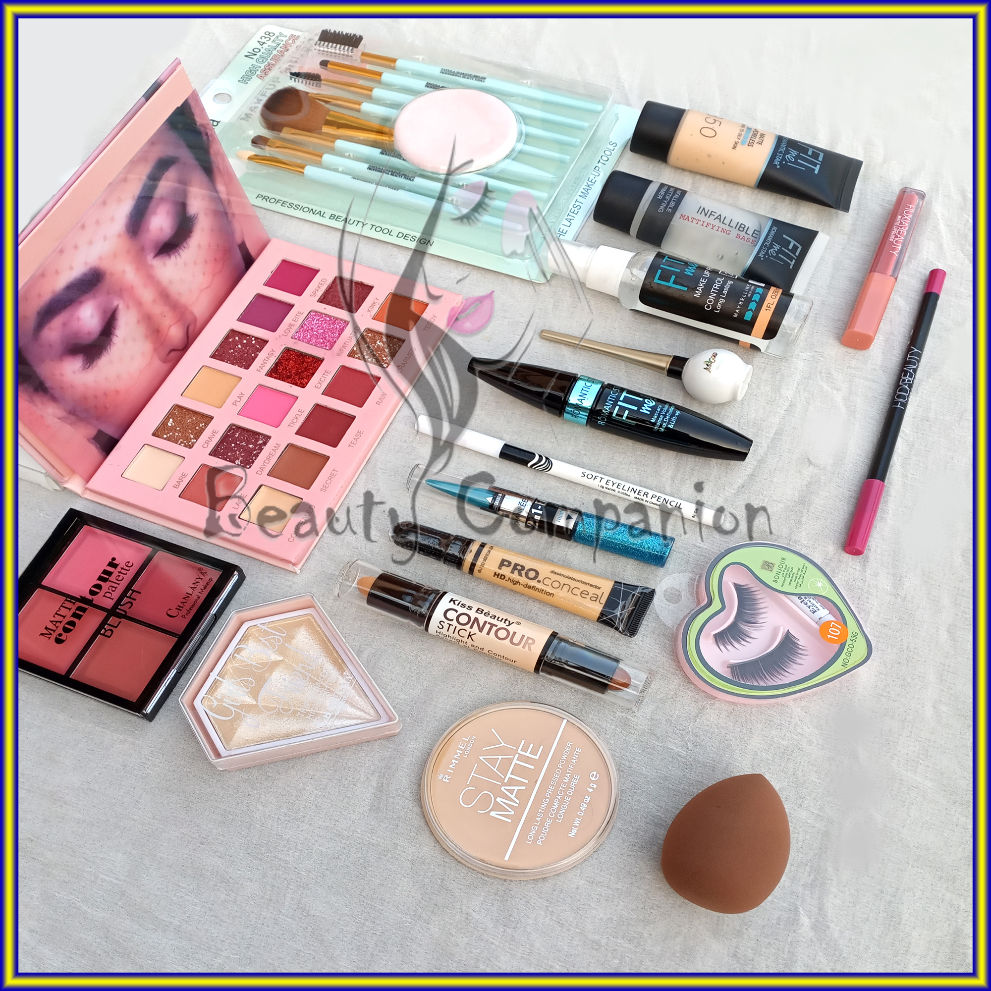 Professional, Qualityful, Full Coverage Makeup Set (Bundle Of 23 PCS). 
