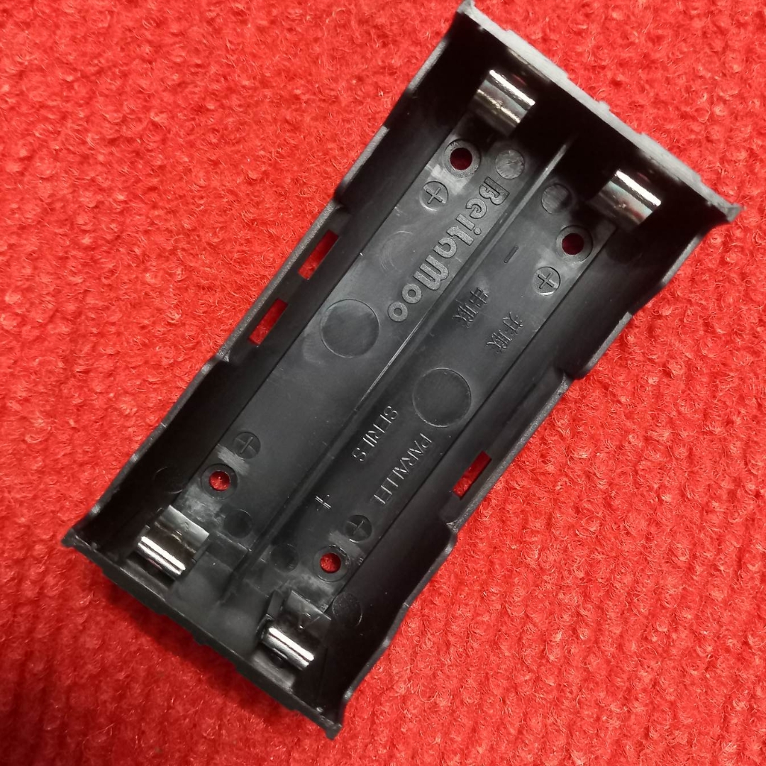 2 Tank 18650 Pc4 P.C.B Mounting Type Rechargeable Battery Holder Two Cell Plastic Storage Box Case With Leads 18650 Model Batteries Fit Series-Parallel Connections - Multi Plug. 