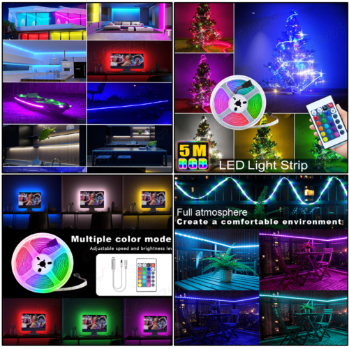 Best Quality 1-20Meter LED Light Strip TV LED Backlight USB RGB 2835 White Color Strip Light Music Synchronized Color Changing App Control Remote support 5Volt Halloween Decorative Night Light 3 color light. 