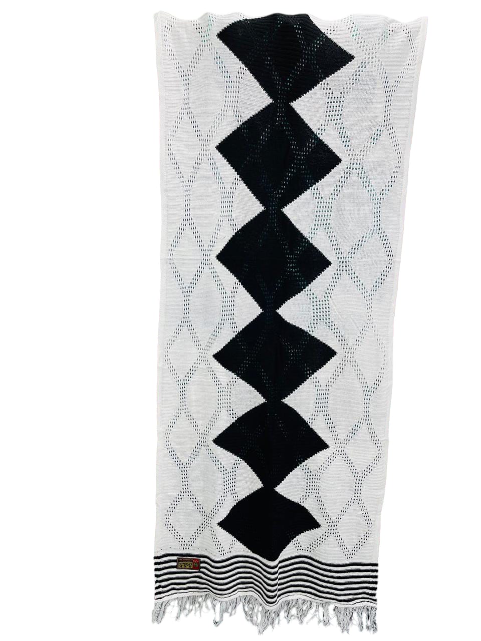 Premium Woolen Shawl for Women - Black and White