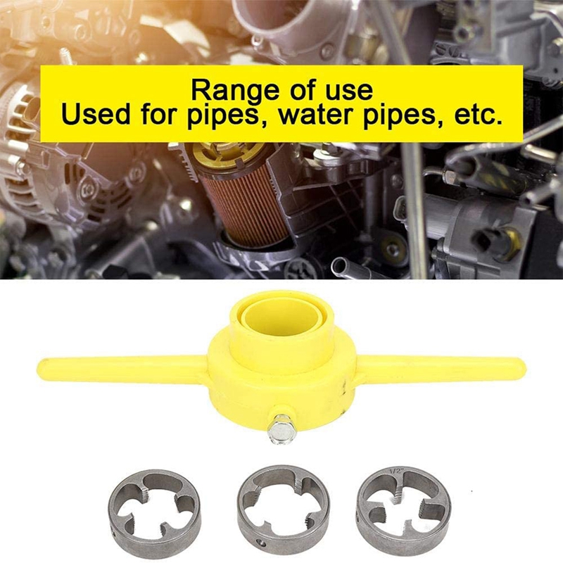 Pipe Thread Cutting Tool PVC Thread Maker NPT Round Tool Set Pipe Threader Plumbing Tool, PVC Thread Tool. 