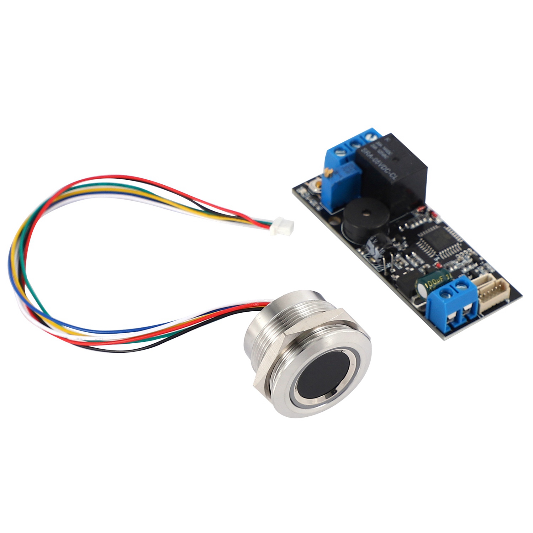 2X K202 DC12V Low Power Fingerprint Control Board + R503 Fingerprint Module Round Fingerprint Recognition Module. 