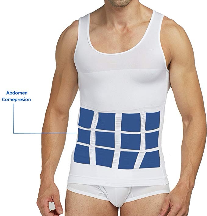 Buy Gotoly Men Compression Shirt Shapewear Slimming Body Shaper Vest  Undershirt Tank Top Online at desertcartKUWAIT