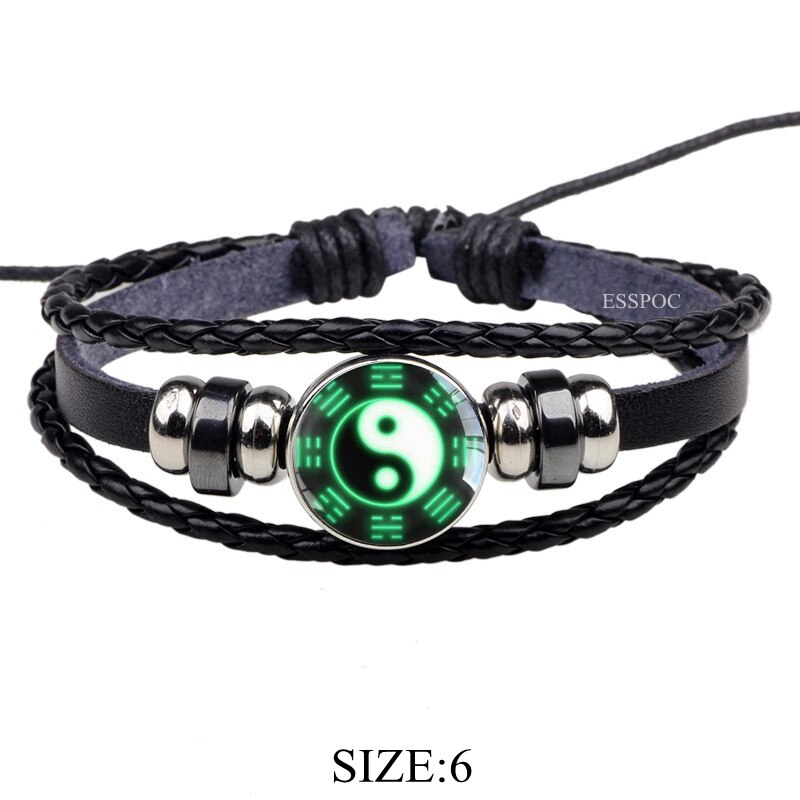 Rinnegan Eyes Bracelet Sharingan Eye Black Leather Bracelet Uchiha Uzumaki Clan Logo Anime Cosplay Lover Gift. 