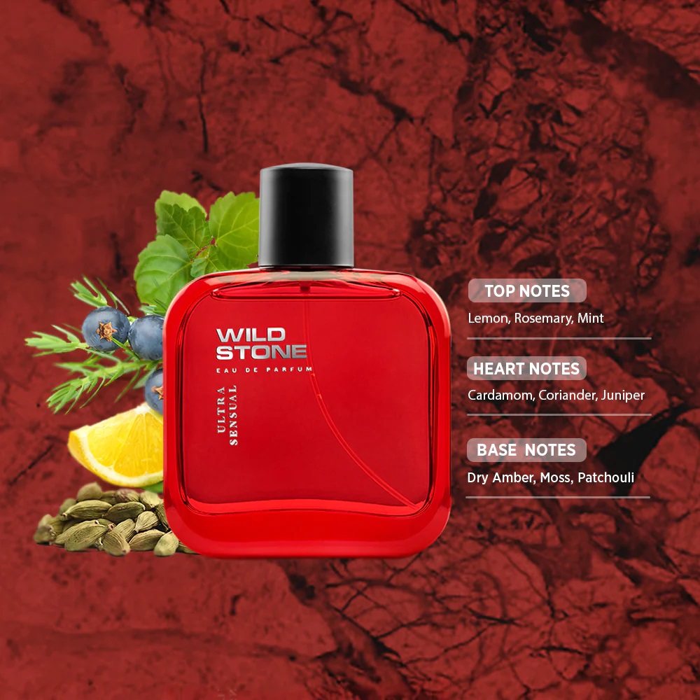 Wild Stone - Ultra Sensual Premium Perfume for Men, Long Lasting Eau De Parfum|Luxury Fragrances - 100ml. 